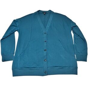 Beyond Yoga Carefree Button Cardigan Size Medium Women's Teal